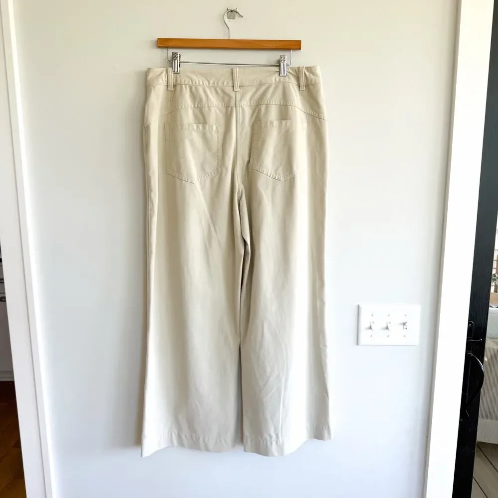 Lululemon City Sleek Utilitech Extra Wide Leg Pants Bone 32